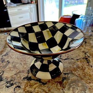 Mackenzie Childs Courtly Check Small Compote
